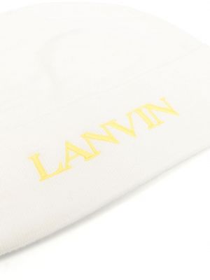 Woll mütze mit stickerei Lanvin weiß