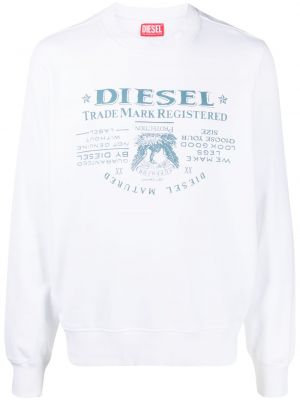 Sweatshirt aus baumwoll mit print Diesel weiß