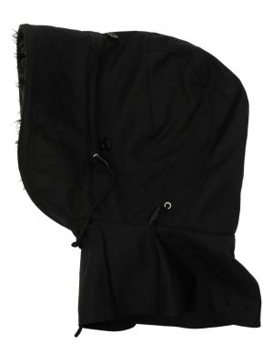 Kapa s krznom s kapuljačom Comme Des Garçons Shirt crna