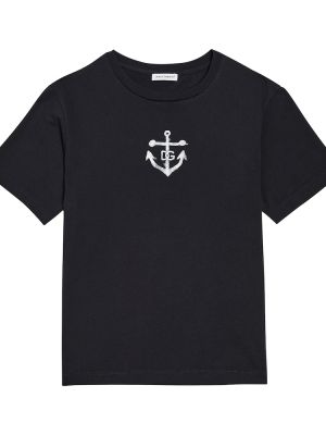 Jersey trykt bomull t-skjorte for gutter Dolce&gabbana Kids blå