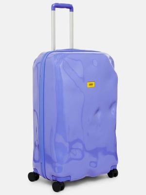 Kockovaný kufor Crash Baggage fialová