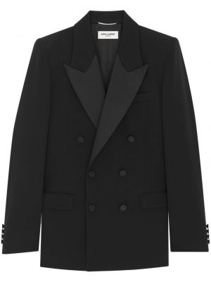Vlněné sako Saint Laurent černé