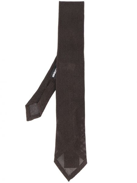 Corbata con bordado Dsquared2 marrón