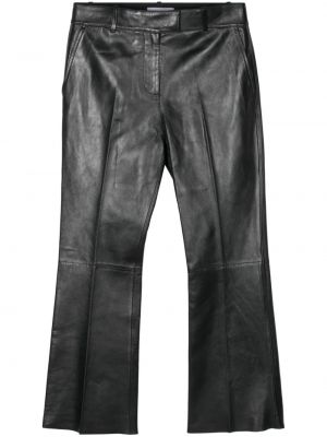 Kožené kalhoty Stand Studio černé