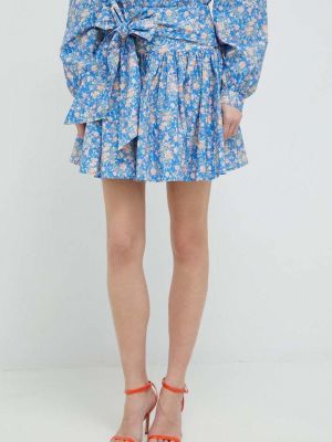 Pamučna mini suknja Custommade plava