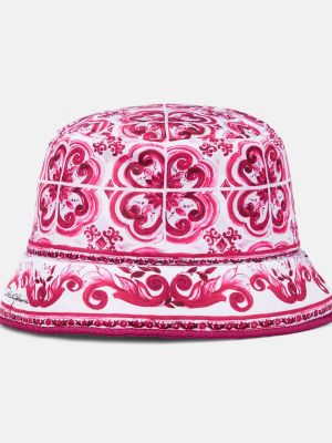 Шляпа с принтом Dolce&gabbana розовая