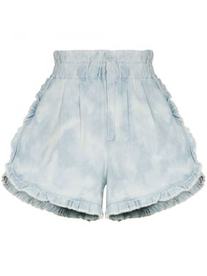 Ruffle jeans-shorts Sea blå