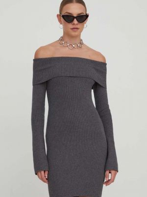 Mini šaty Hollister Co. šedé