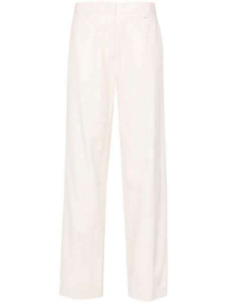 Bílé rovné kalhoty Miu Miu