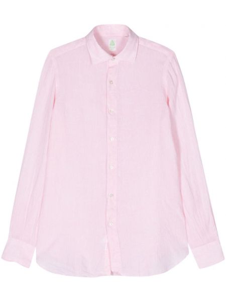 Λινό πουκάμισο Finamore 1925 Napoli ροζ