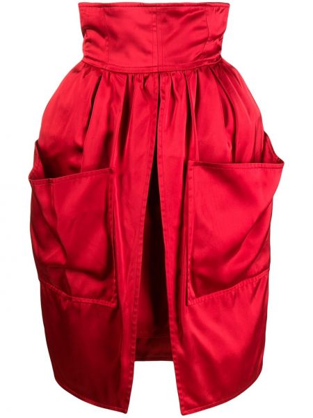 Sukně Balenciaga Pre-owned červené