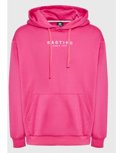 Laza szabású pulóver Kaotiko rózsaszín