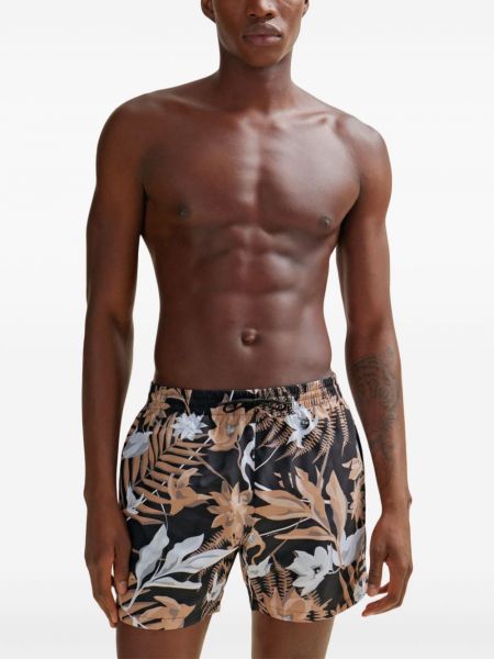 Shorts mit print mit tropischem muster Boss schwarz