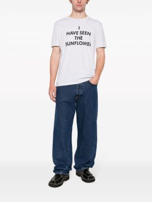 T-shirt aus baumwoll mit print Sunflower grau