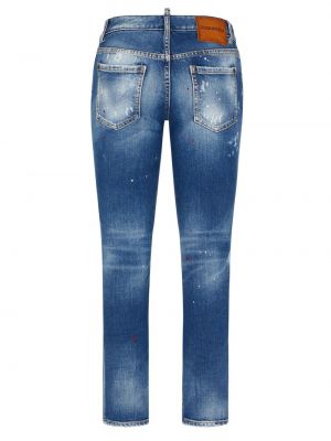 Slim fit distressed skinny jeans Dsquared2 blau