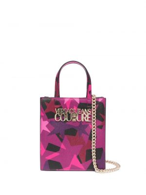 Geantă shopper cu imagine cu stele Versace Jeans Couture