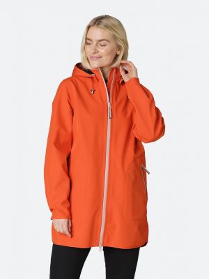 Меланжевое зимнее пальто Ilse Jacobsen оранжевое