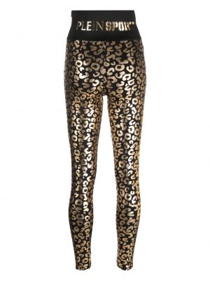 Leopardí bavlněné sportovní kalhoty s potiskem Plein Sport