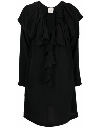 Копринена вечерна рокля Alysi черно