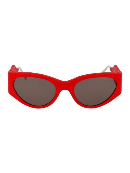 Okulary przeciwsłoneczne Salvatore Ferragamo czerwone