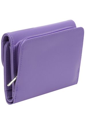 Кожаный кошелек Lancaster фиолетовый