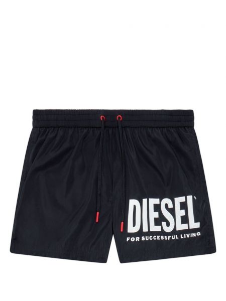 Kratke hlače s printom Diesel crna