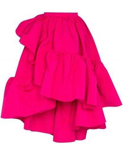 Asymmetrisk ruffle skjørt Alexander Mcqueen rosa