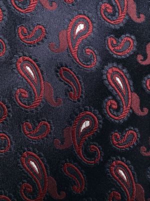 Corbata de cachemir con estampado con estampado de cachemira Corneliani azul