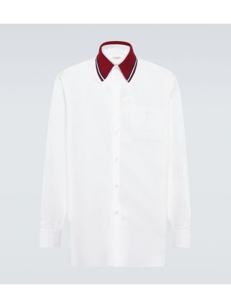 Langes hemd aus baumwoll Valentino weiß