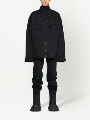 Veste en jean oversize Balenciaga noir