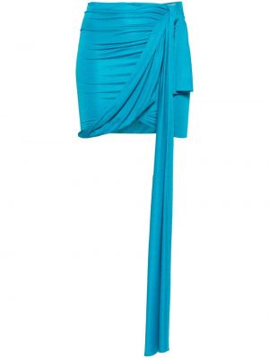 Mini suknja od jersey s draperijom Blumarine plava