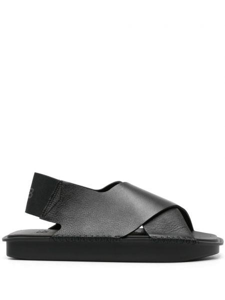 Chunky kožené sandále Y-3 čierna