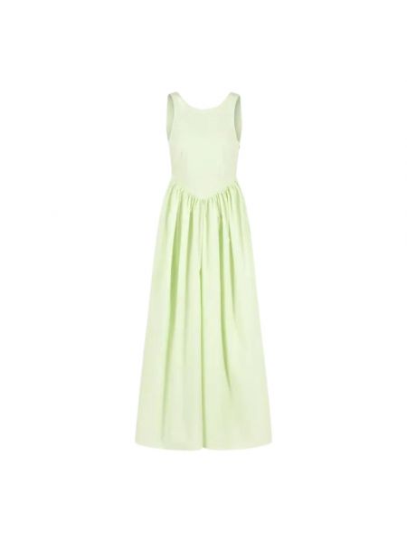 Sukienka midi z otwartymi plecami Emporio Armani zielona