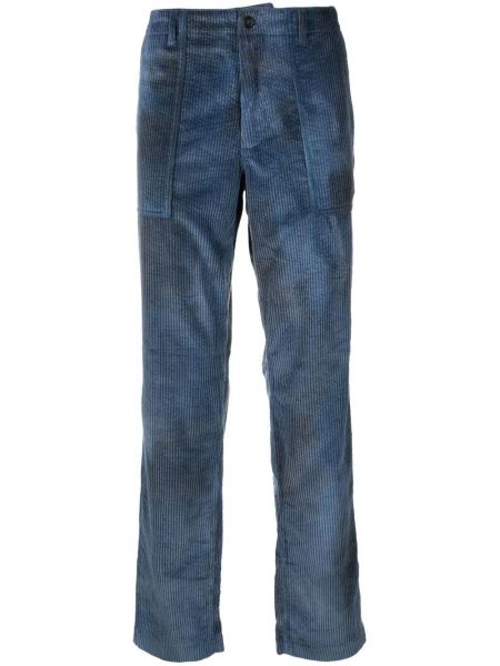 Menčestrové rovné nohavice Missoni modrá