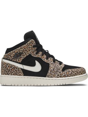 Леопардовые кроссовки Air Jordan черные