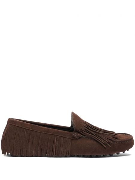 Loafers σουέντ Scarosso καφέ