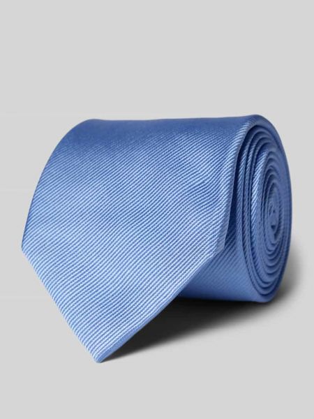 Jedwabny krawat w jednolitym kolorze Profuomo błękitny
