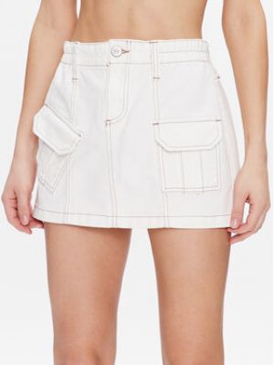 Džínová sukně Bdg Urban Outfitters bílé