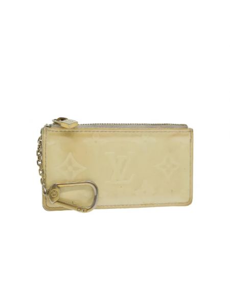 Retro leder geldbörse Louis Vuitton Vintage beige