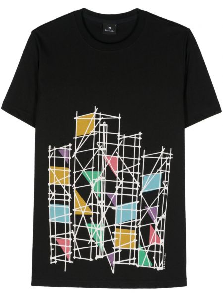 T-shirt aus baumwoll mit print Ps Paul Smith schwarz