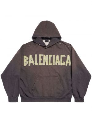 Distressed hoodie Balenciaga grau