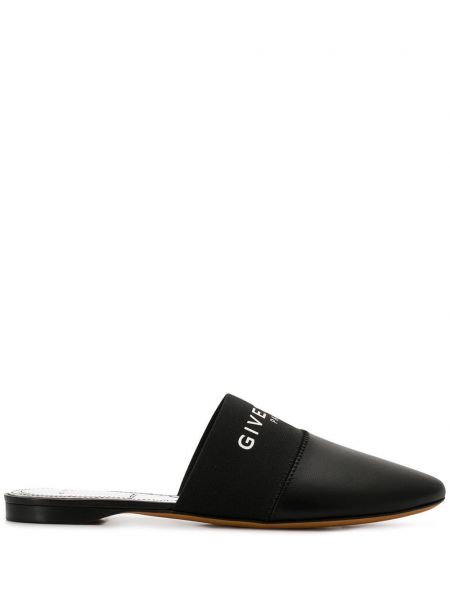 Papuci tip mules din piele Givenchy negru