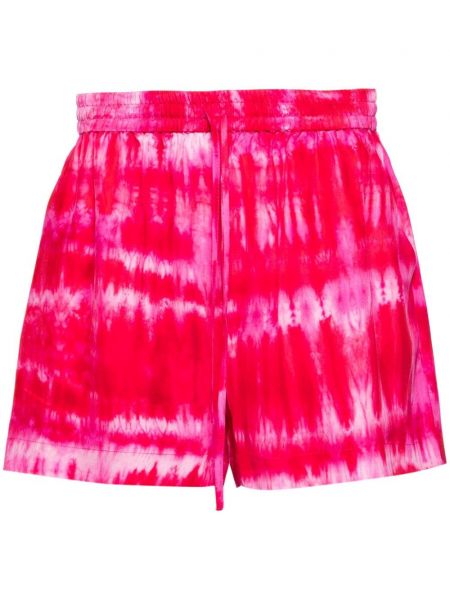 Tie-dye svilene kratke hlače P.a.r.o.s.h. roza