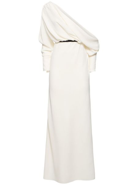 Sukienka długa z krepy Giambattista Valli biała