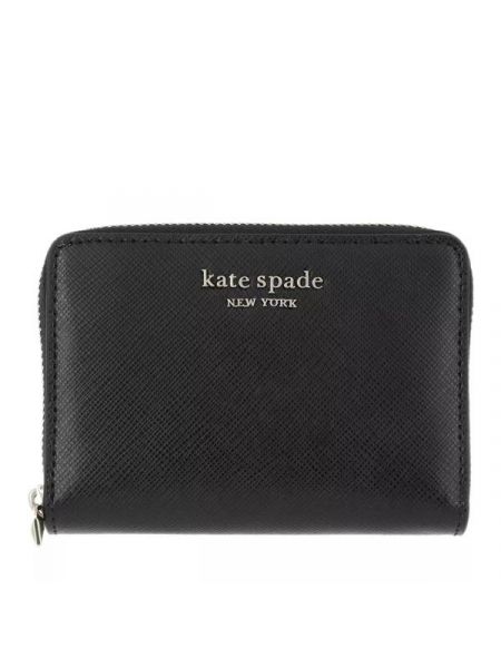 Черный кожаный кошелек на молнии Kate Spade New York