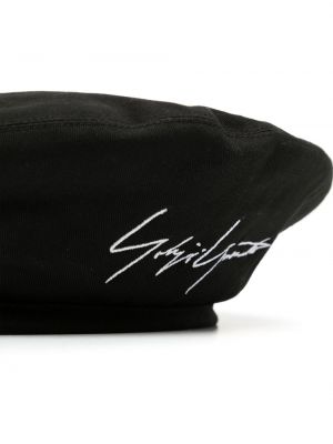 Bavlněný baret s potiskem Yohji Yamamoto černý