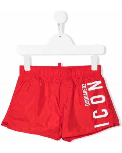 Trykt shorts for jenter Dsquared2 Kids rød