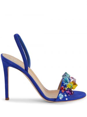 Sandale od brušene kože Giuseppe Zanotti plava