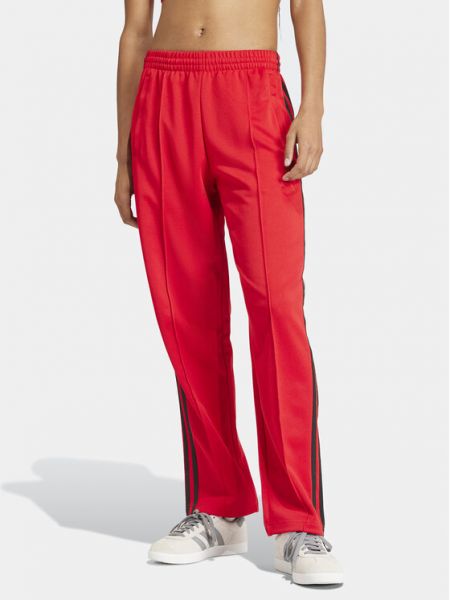 Voľné priliehavé teplákové nohavice Adidas červená
