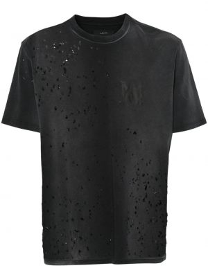 Tricou zdrențuiți cu imagine Amiri negru